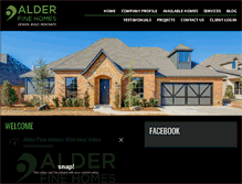 Tablet Screenshot of alderfinehomes.com